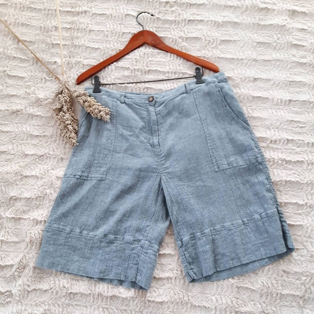 Poetry Bermuda Linen Blend  Shorts Size 12